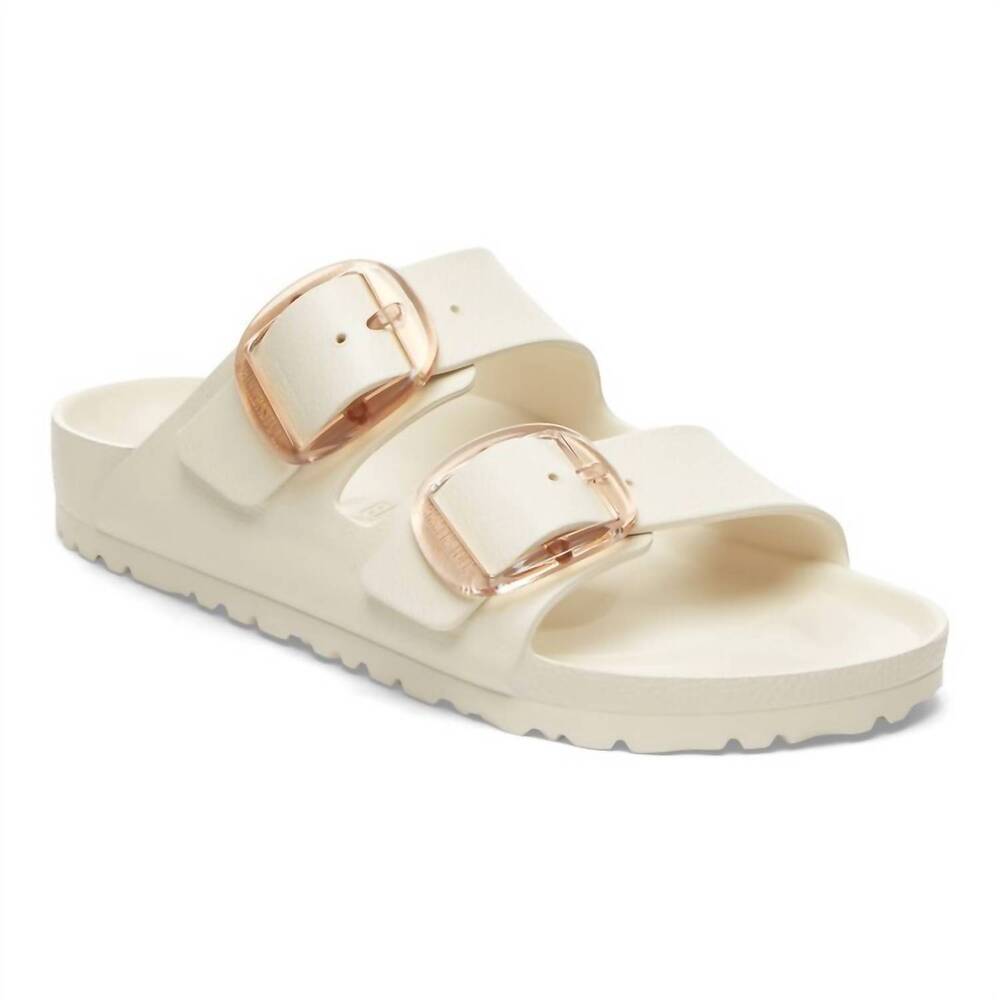 NEW BIRKENSTOCK women's eva arizona big buckle sandal in eggshell
